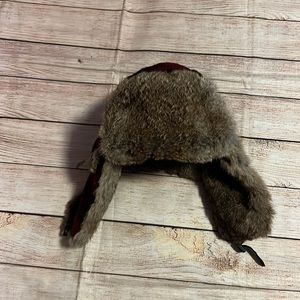 Mad Bomber Rabbit Fur Buffalo plaid Wool trapper hat size M unisex